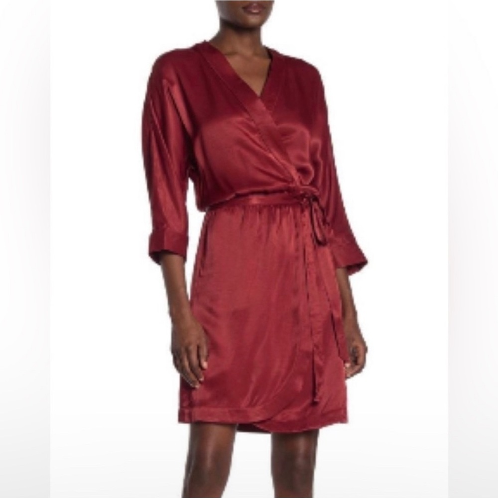 Scotch & Soda Red Silky Wrap Dress size small